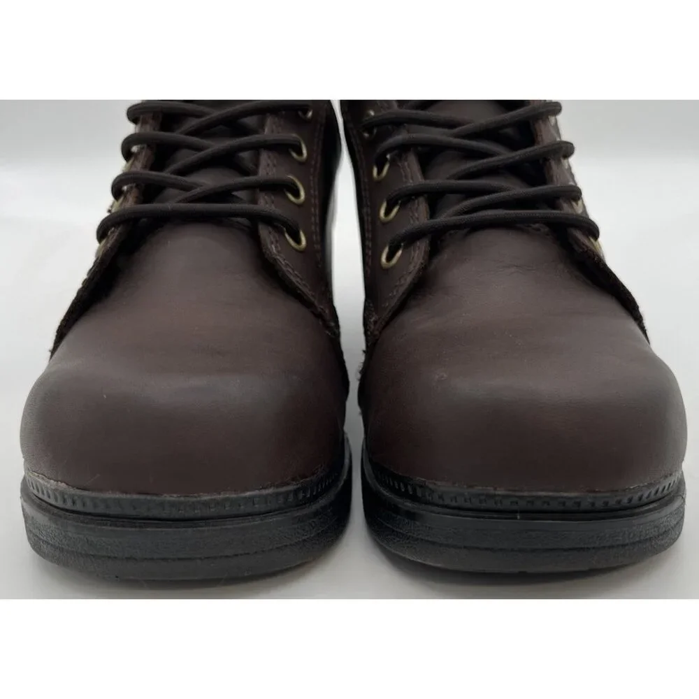 Harley Davidson Motorcycles Women’s Size 9 Dark Brown Leather Heeled Ankle Boots - Picture 4 of 13